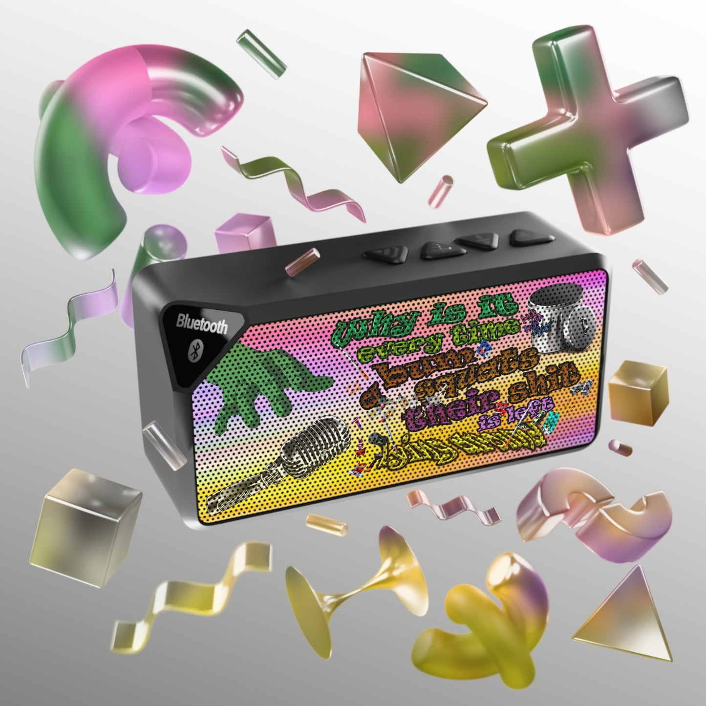 the bum's shit - Jabba Bluetooth Speaker (color blur)