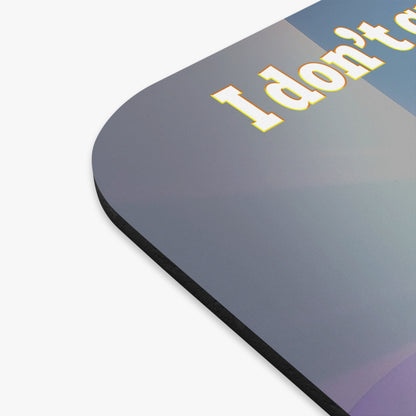 I don't care that your green - Mouse Pad (Rectangle) (grey-pink wave)