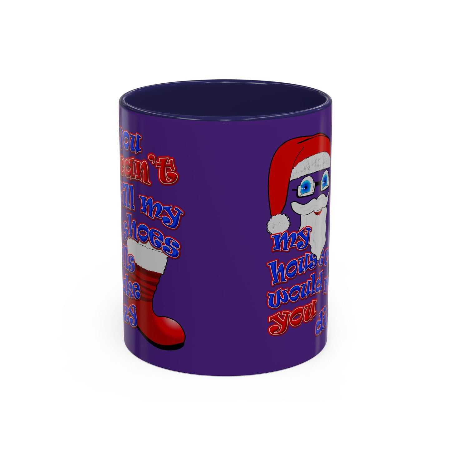 santa's shoes - Accent Mug (purple)