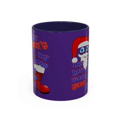 santa's shoes - Accent Mug (purple)