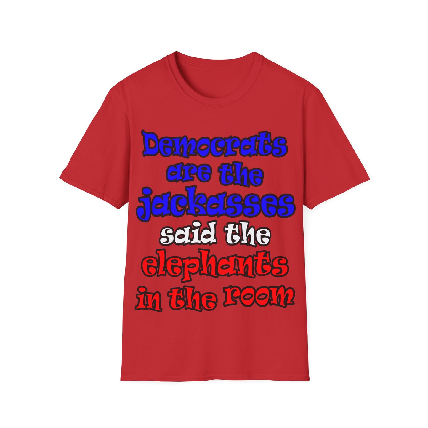 donkeys and elephants - Unisex Softstyle T-Shirt