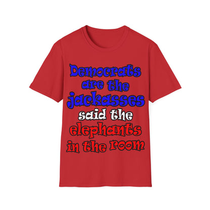 donkeys and elephants - Unisex Softstyle T-Shirt