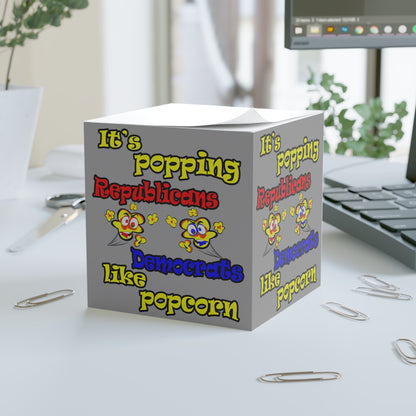 popping like popcorn - note cube (grey)