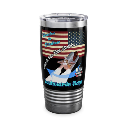 shoot for the stars - Ringneck Tumbler, 20oz (black)