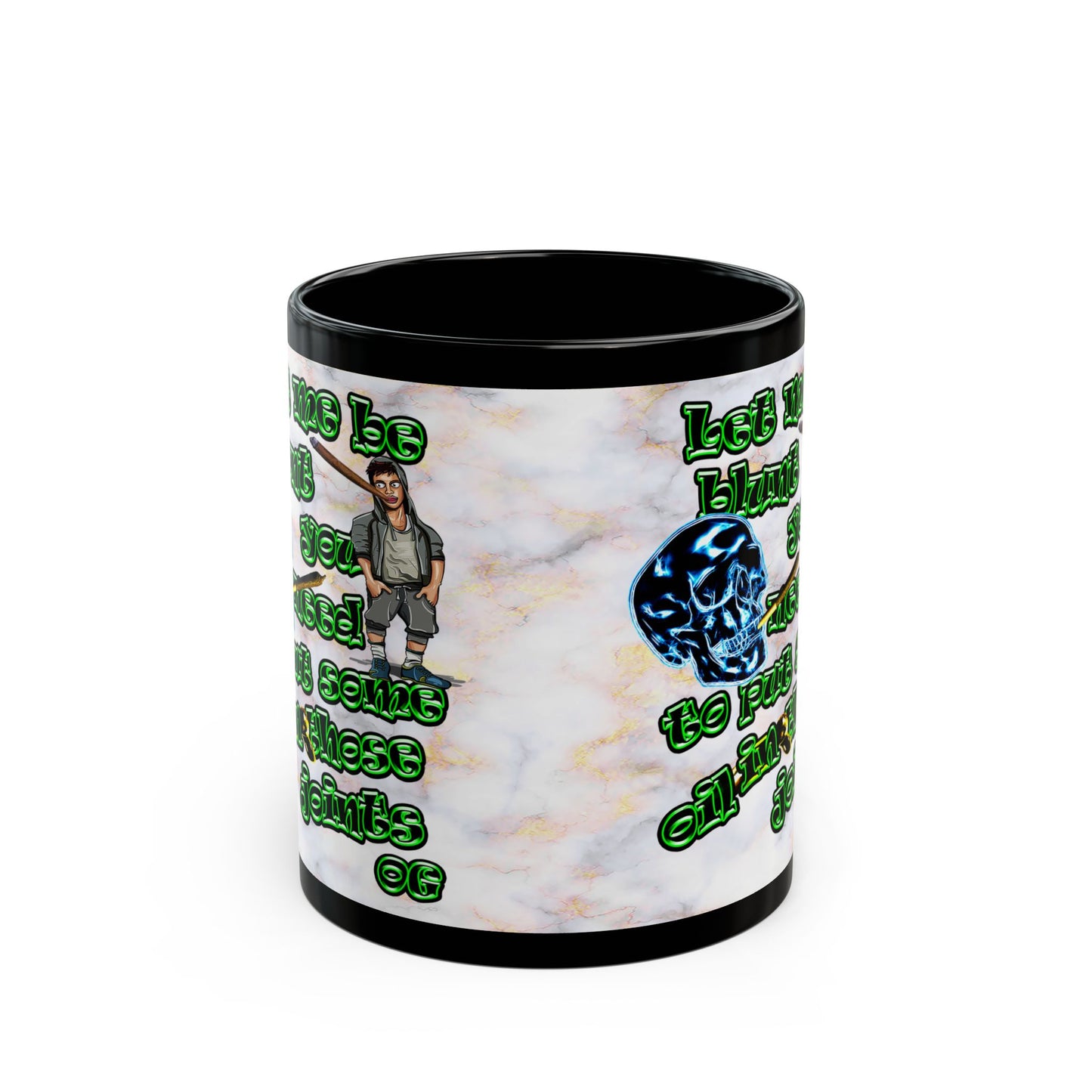 og - Black Mug (white marble)