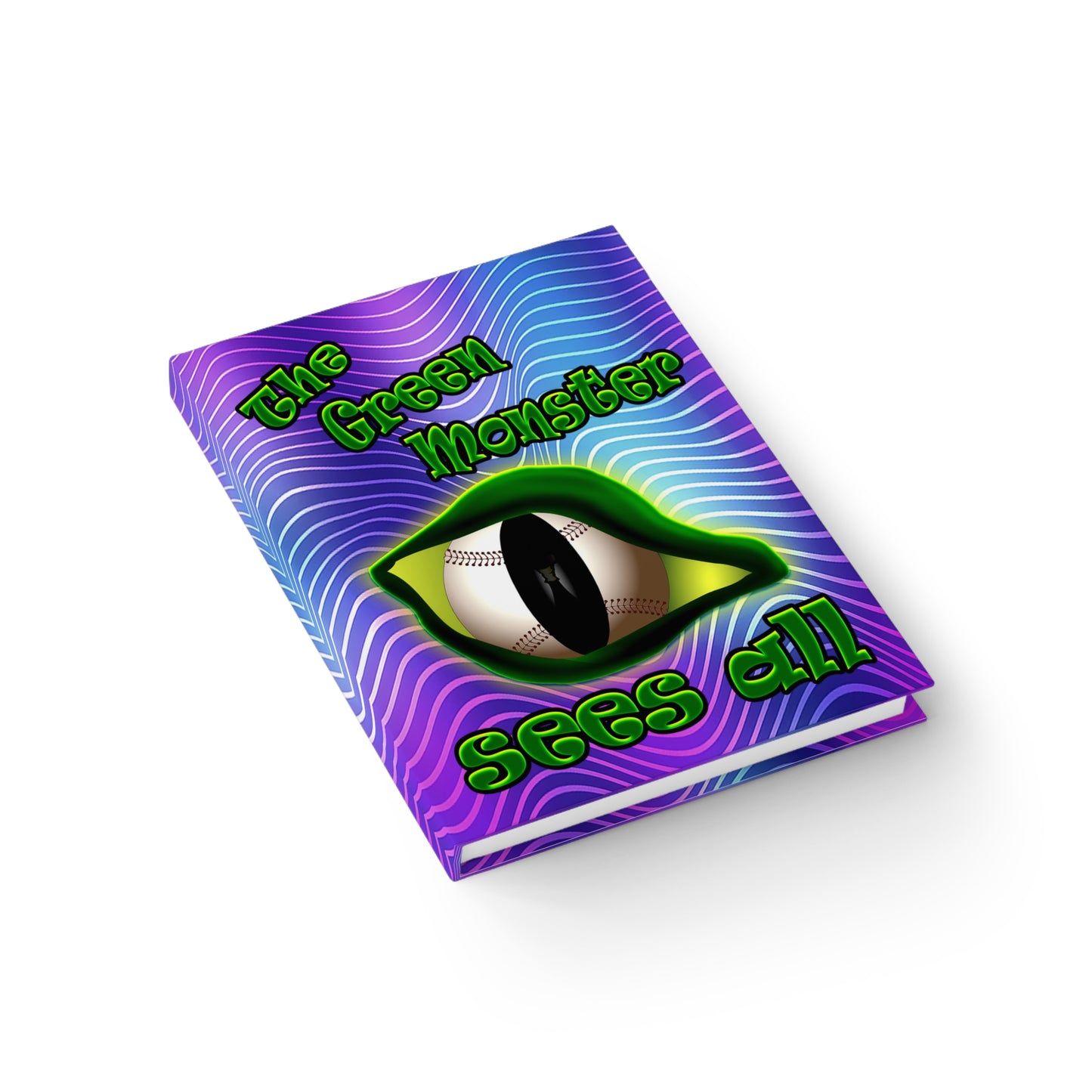 green monster - journal-lined (purple wave)