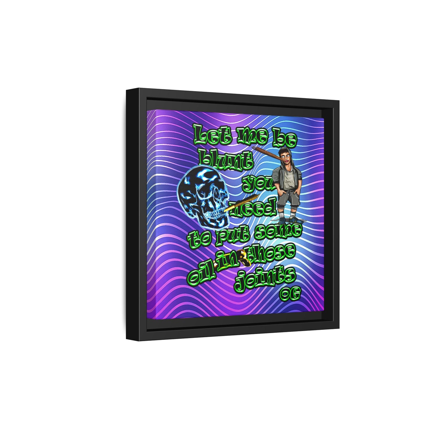 og - framed canvas art (purple wave)