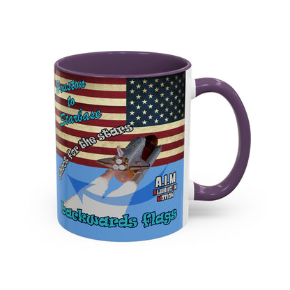 shoot for the stars - Accent Mug (light blue)