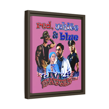 rw&b lives matter - framed canvas art (light pink)
