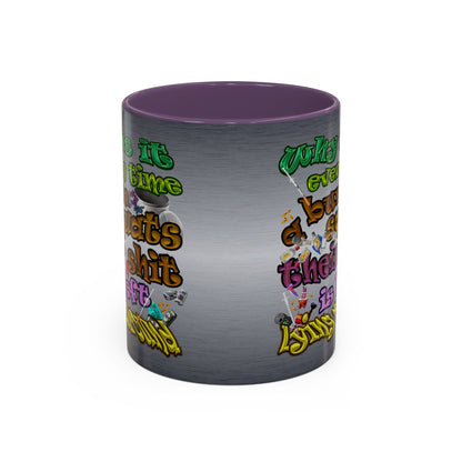 the bum's shit - Accent Mug (brushed nickel)