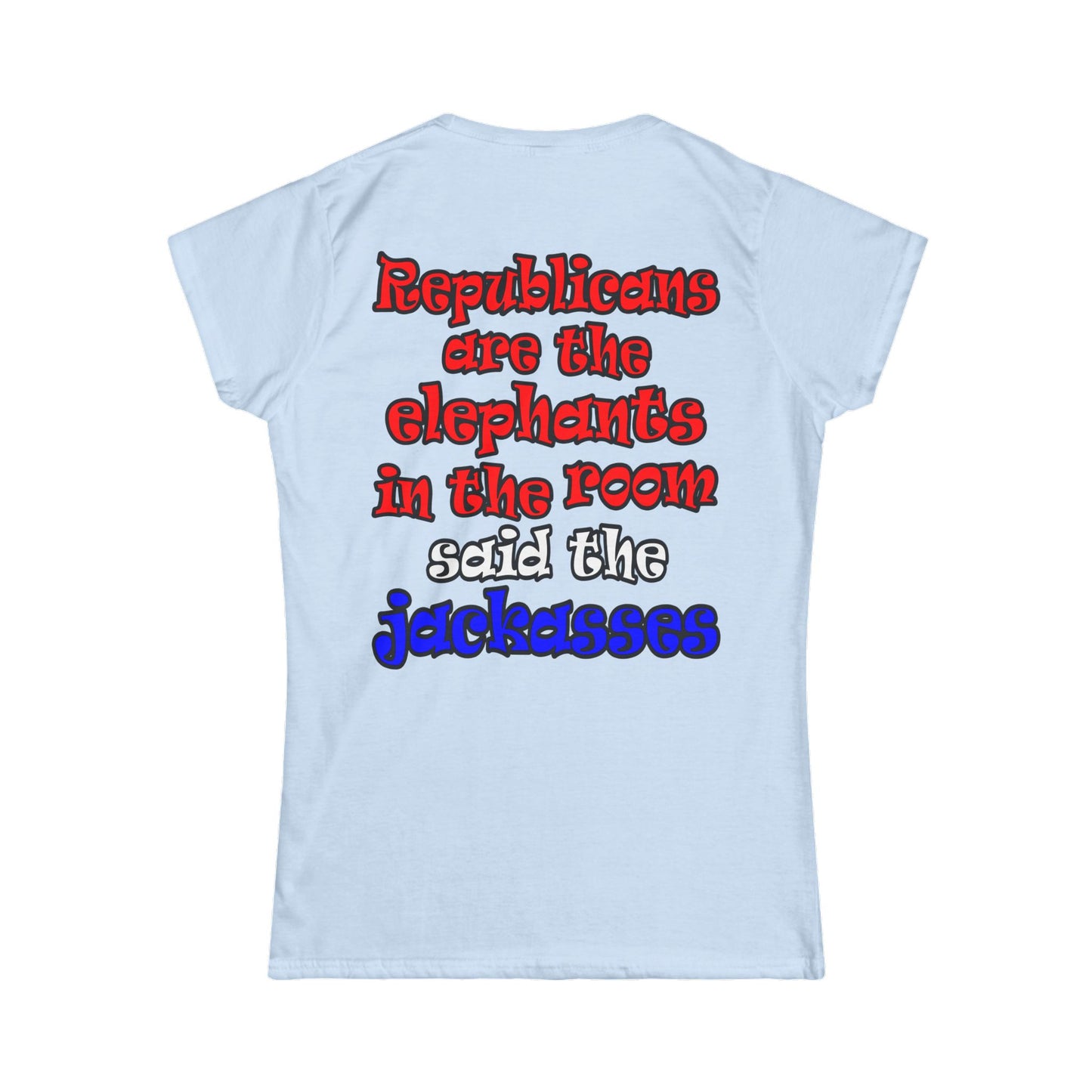 donkeys and elephants - Women's Softstyle Tee