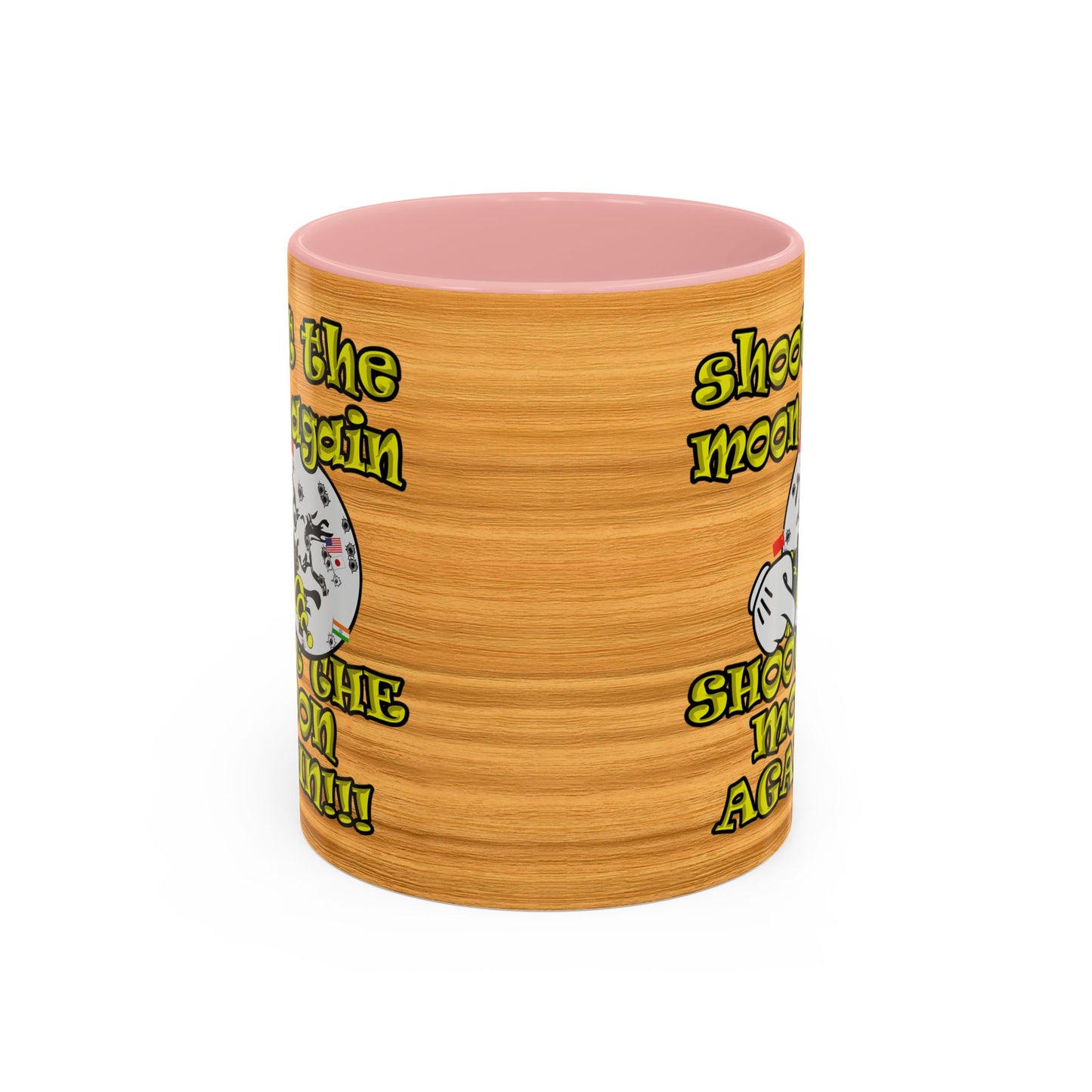 shoot the moon again - Accent Mug (butterscotch wood finish)