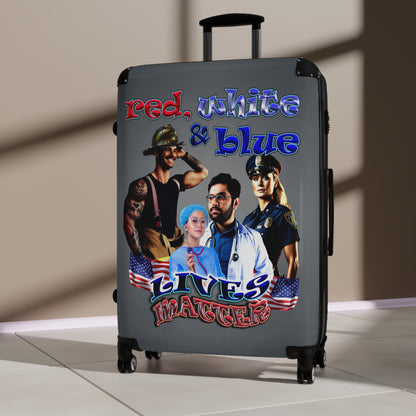 rw&b lives matter - Suitcase (grey-light grey)