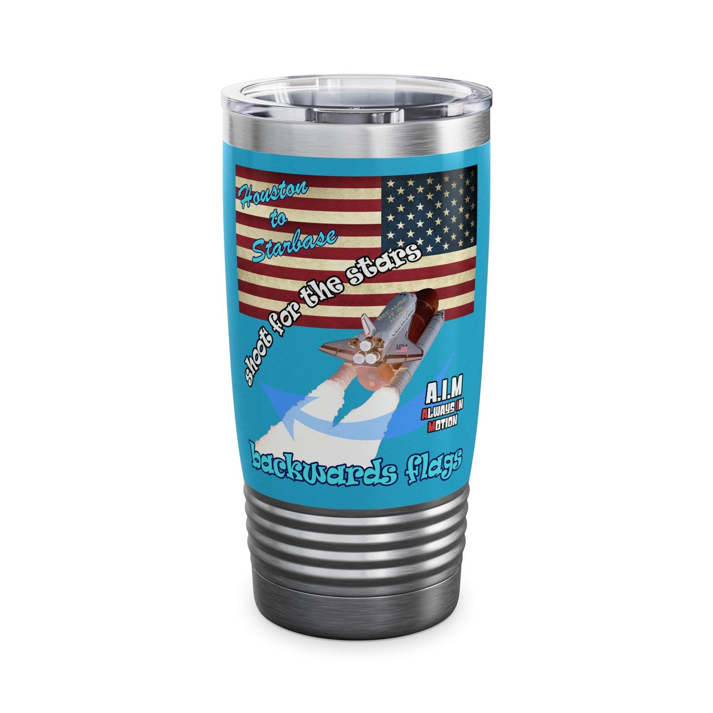 shoot for the stars - Ringneck Tumbler, 20oz (turquoise)