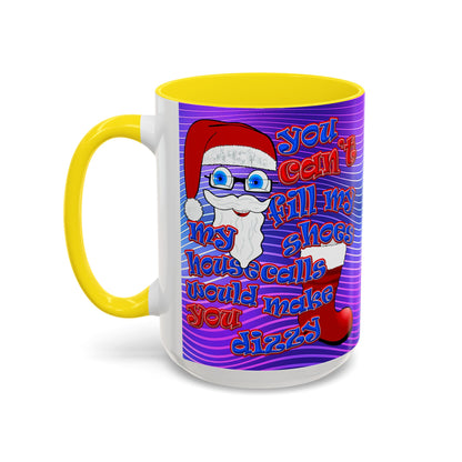 santa's shoes - Accent Mug (purple wave)