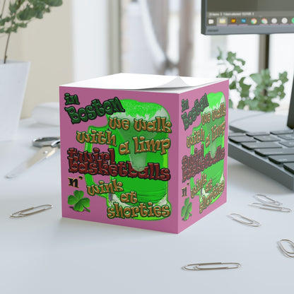 celtic's logo - note cube (light pink)