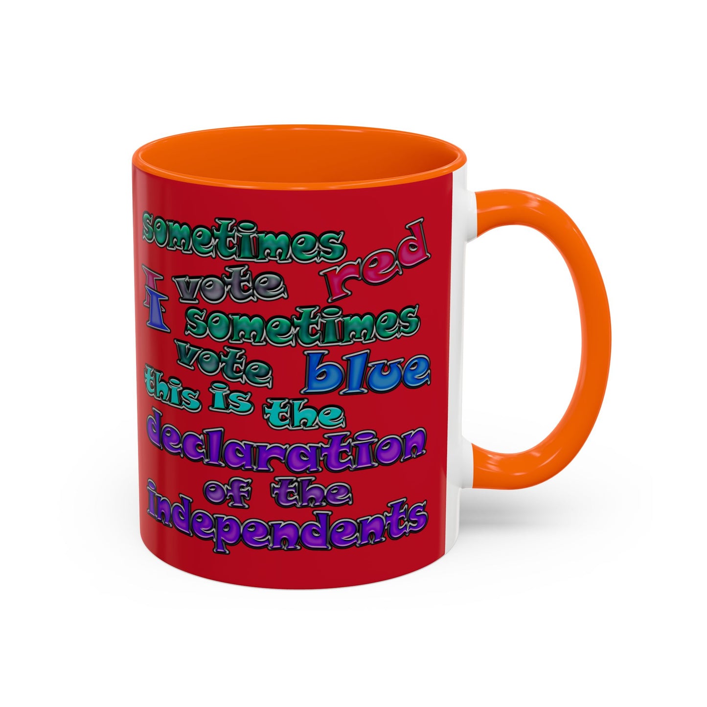 declaration of the independents - Accent Mug (dark red)