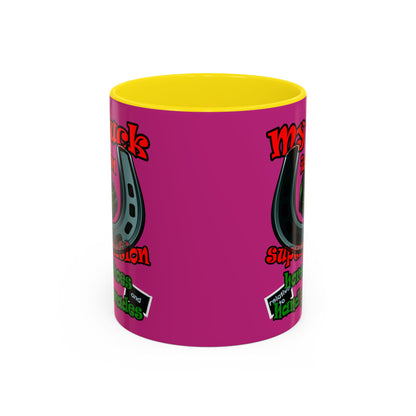 my luck - Accent Mug (pink)