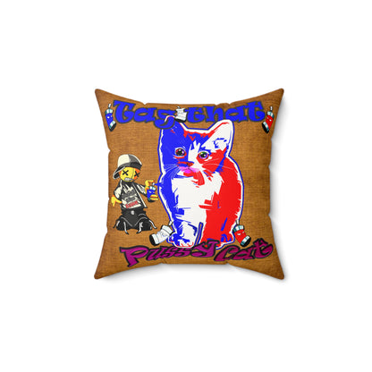 tag that - Faux Suede Square Pillow - (dichromatic brown papyrus)