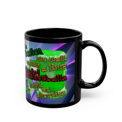 celtics logo - Black Mug (grey-pink wave)