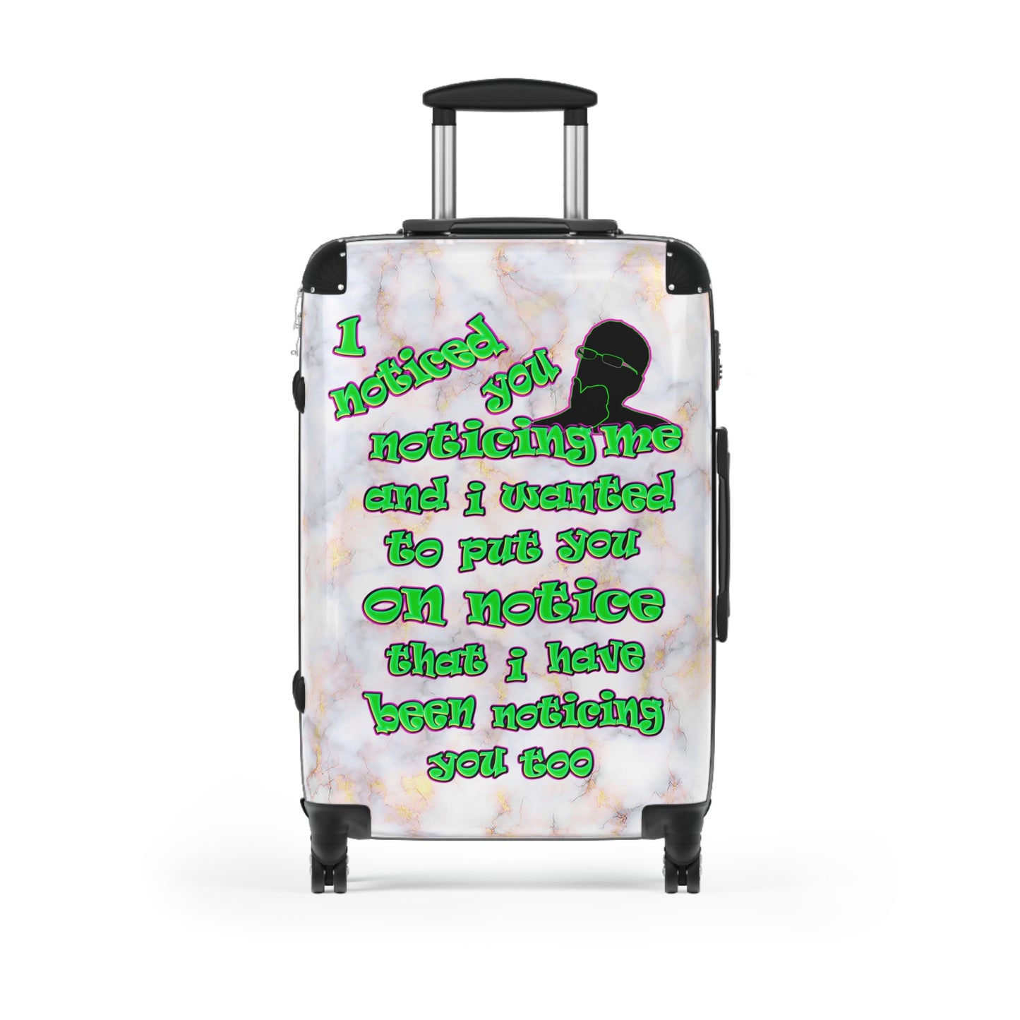 noticed you noticing - Suitcase (white marble)