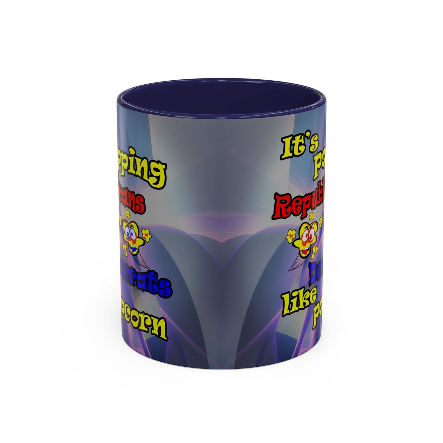 popping like popcorn - Accent Mug (grey-pink wave)