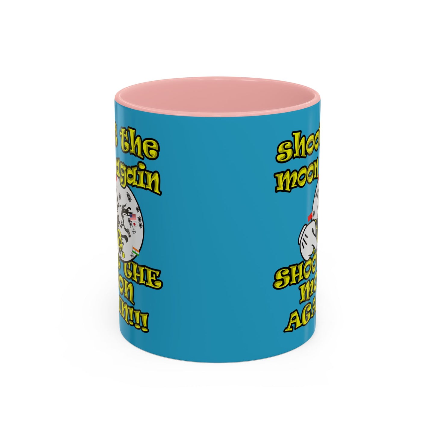 shoot the moon again - Accent Mug (turquoise)