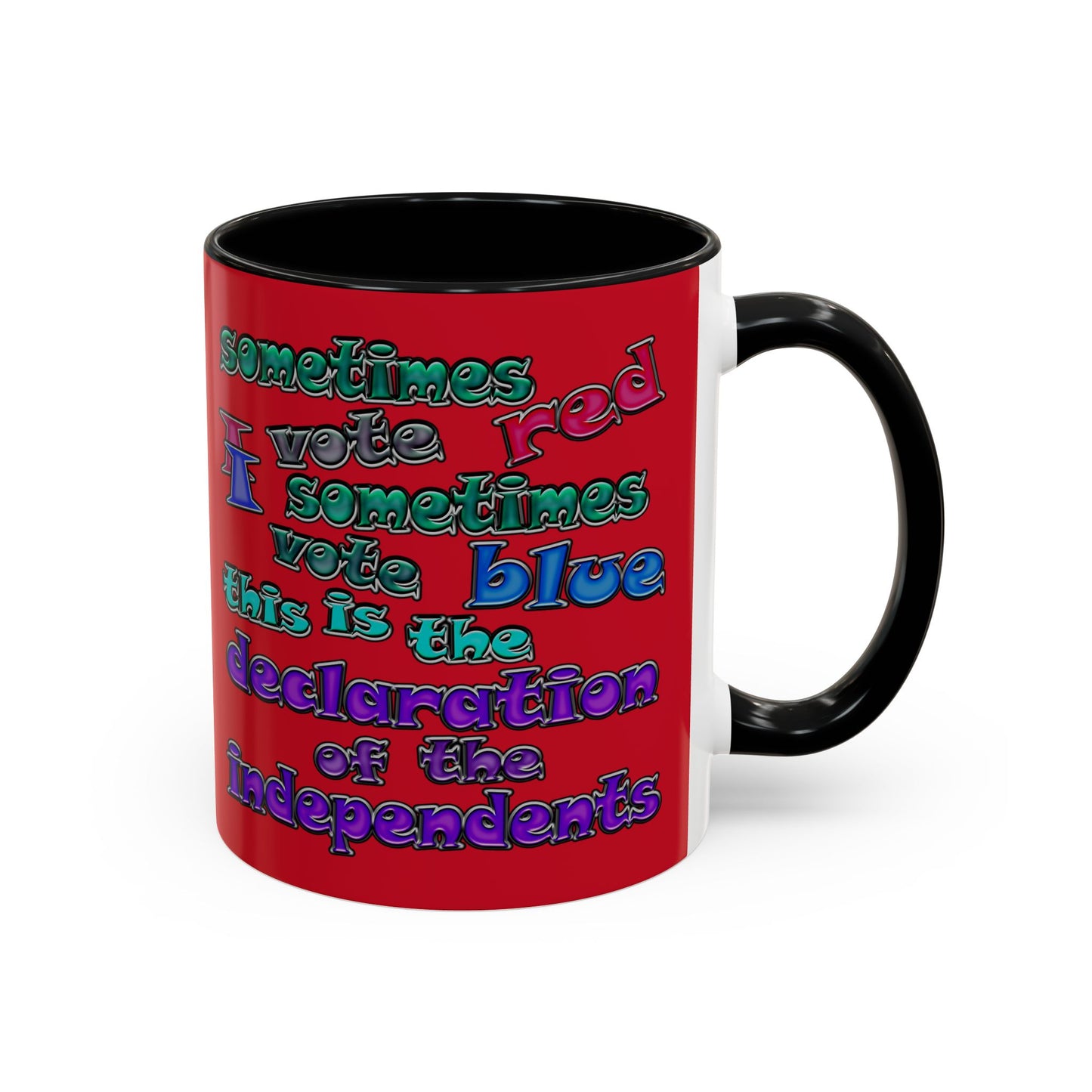 declaration of the independents - Accent Mug (dark red)