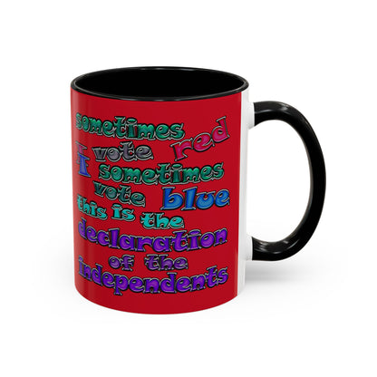declaration of the independents - Accent Mug (dark red)