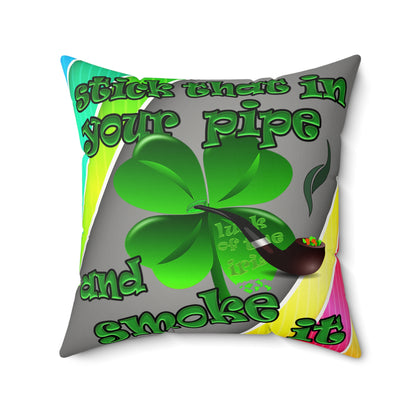 celtics logo - Faux Suede Square Pillow - (rainbow split)