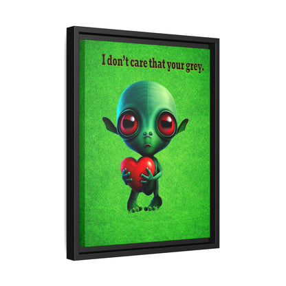 I don't care that your grey - framed canvas art (green turf)