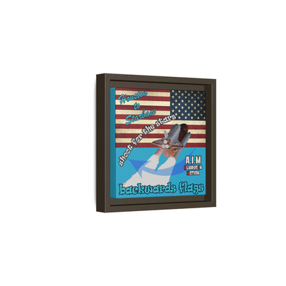 shoot for the stars - framed canvas art (turquoise)
