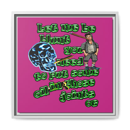 og - framed canvas art (pink)