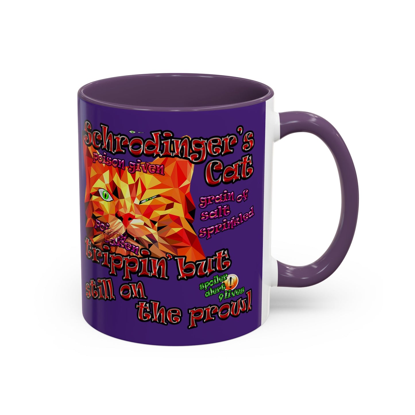 schrodinger's cat - Accent Mug (purple)