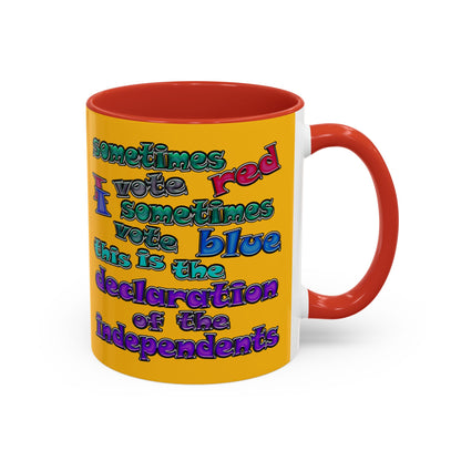 declaration of the independents - Accent Mug (yellow)