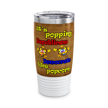 popping like popcorn - Ringneck Tumbler, 20oz (brown papyrus)