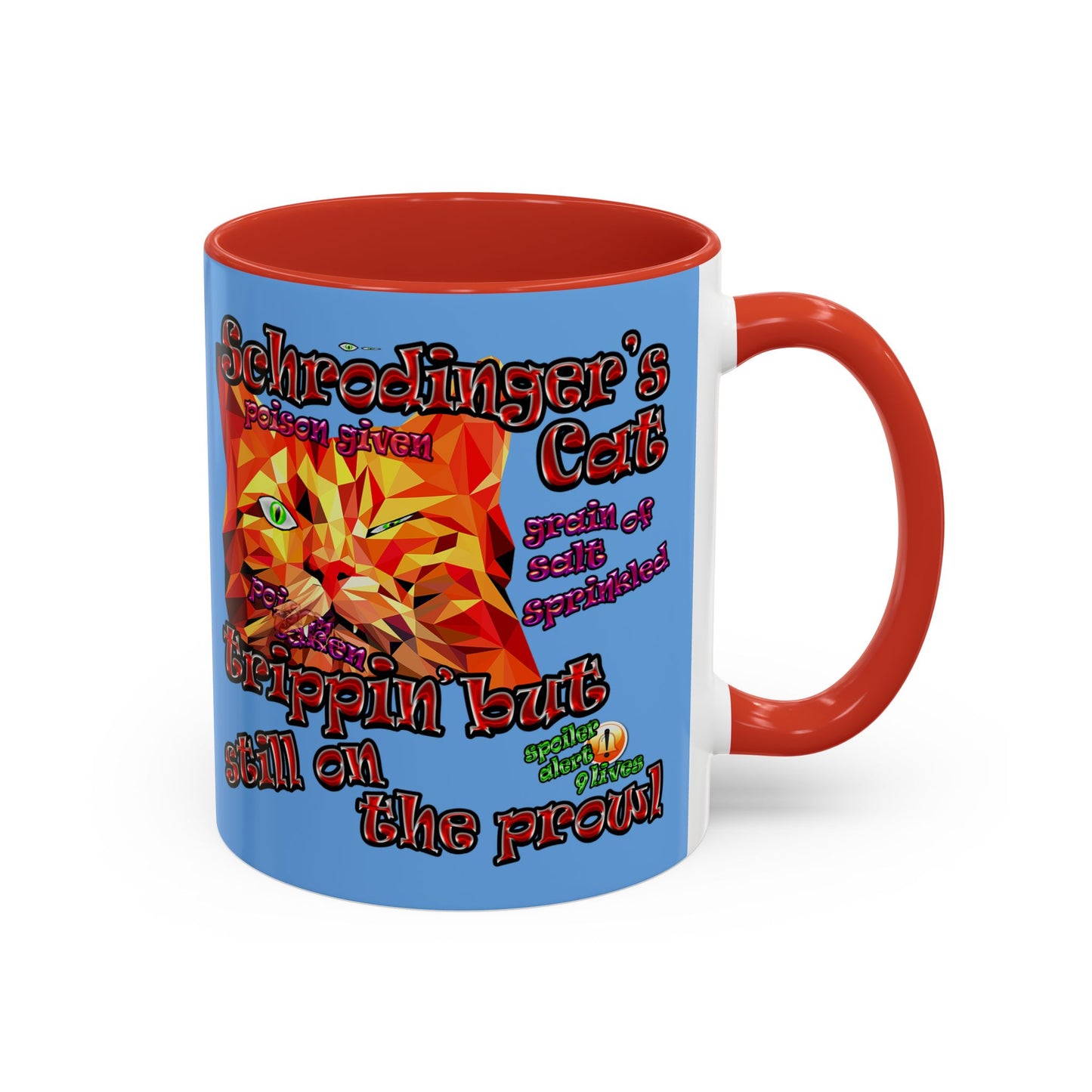 schrodinger's cat - Accent Mug (light blue)