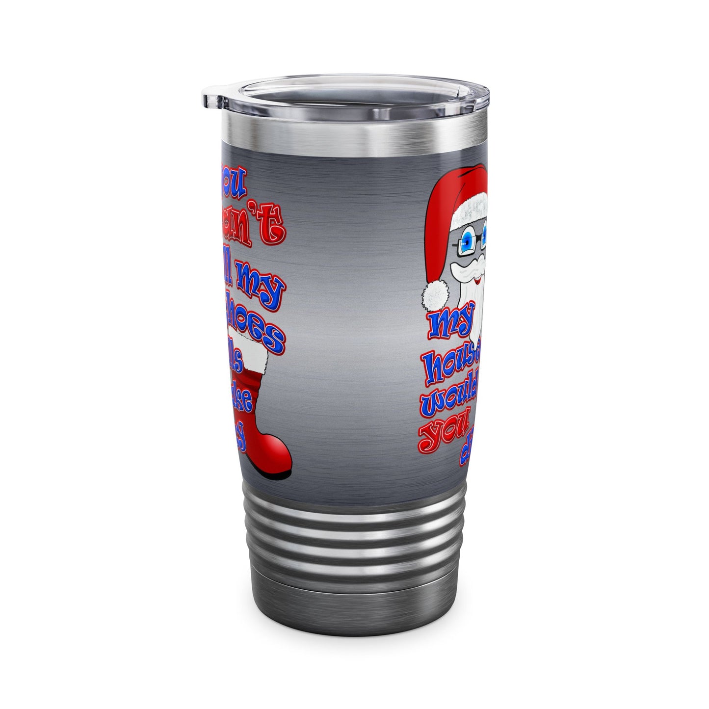 santa's shoes - Ringneck Tumbler, 20oz (brushed nickel)