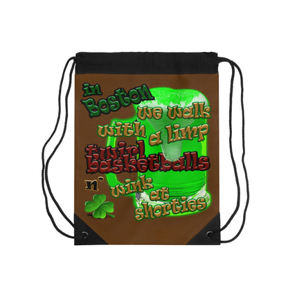 celtics logo - Drawstring Bag (brown)