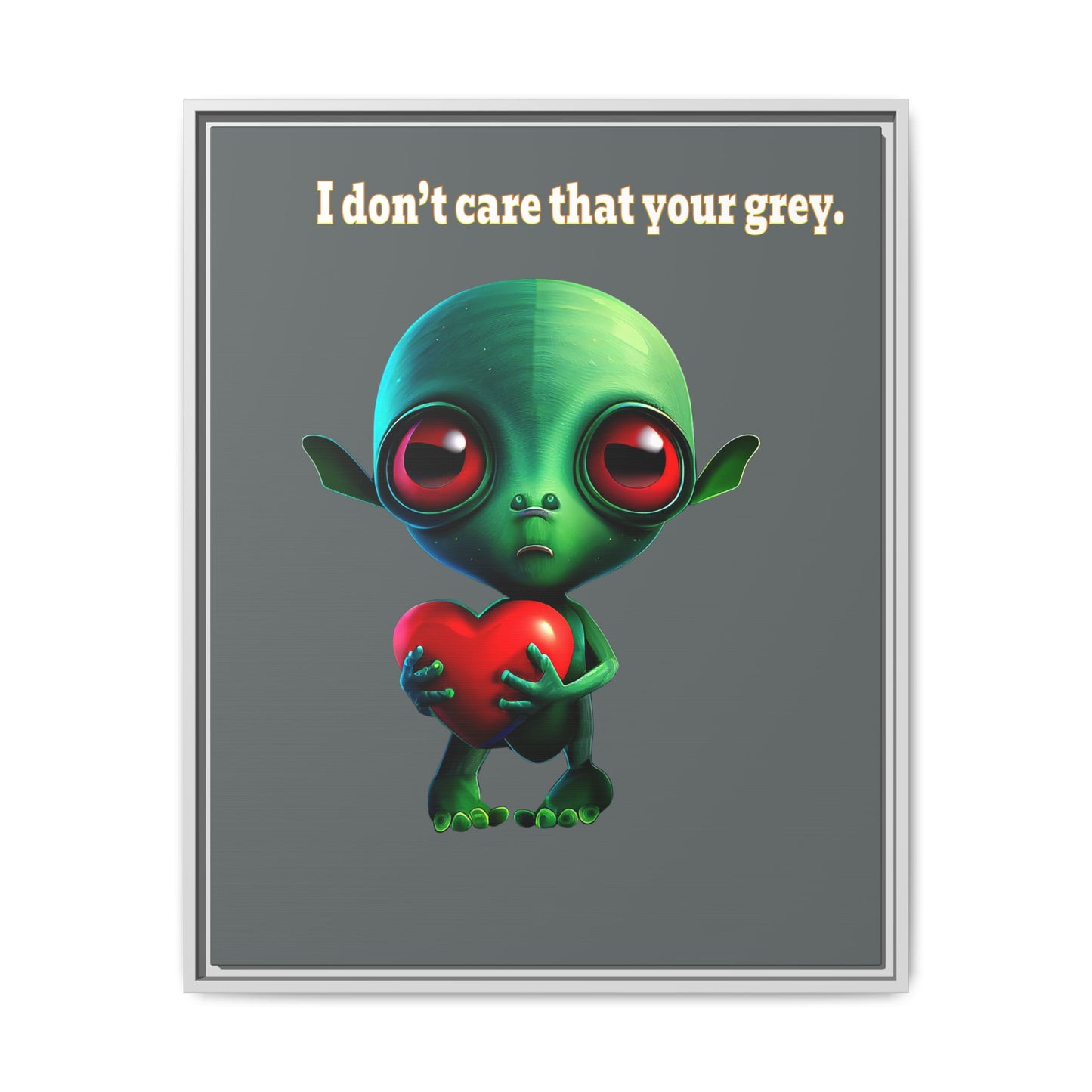 I don't care that your grey - framed canvas art (dark grey)