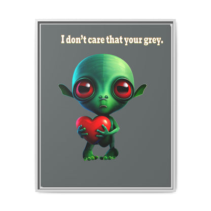 I don't care that your grey - framed canvas art (dark grey)