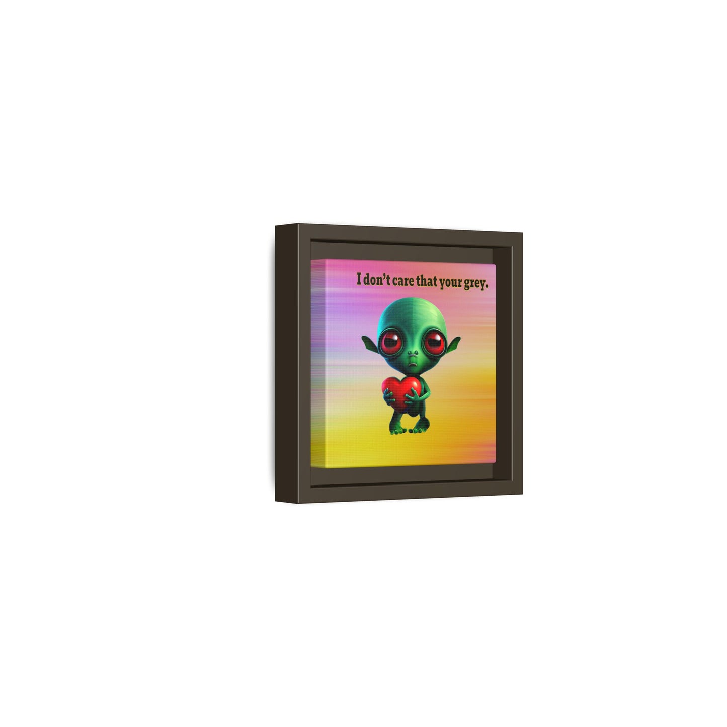 I don't care that your grey - framed canvas art (color blur)