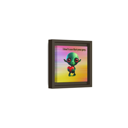 I don't care that your grey - framed canvas art (color blur)