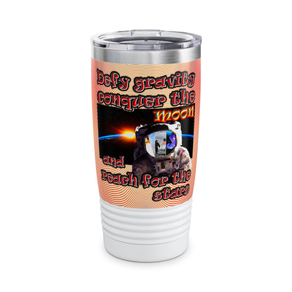 defy conquer reach - Ringneck Tumbler, 20oz (yellow-orange wave)