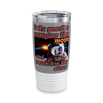 defy conquer reach - Ringneck Tumbler, 20oz (grey)
