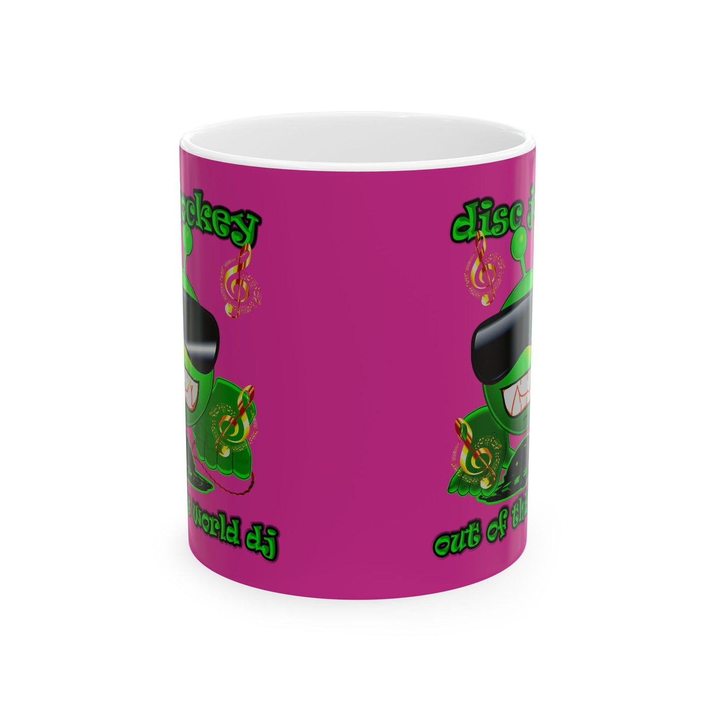 disc jockey - White Mug (pink)