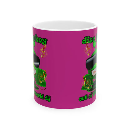 disc jockey - White Mug (pink)