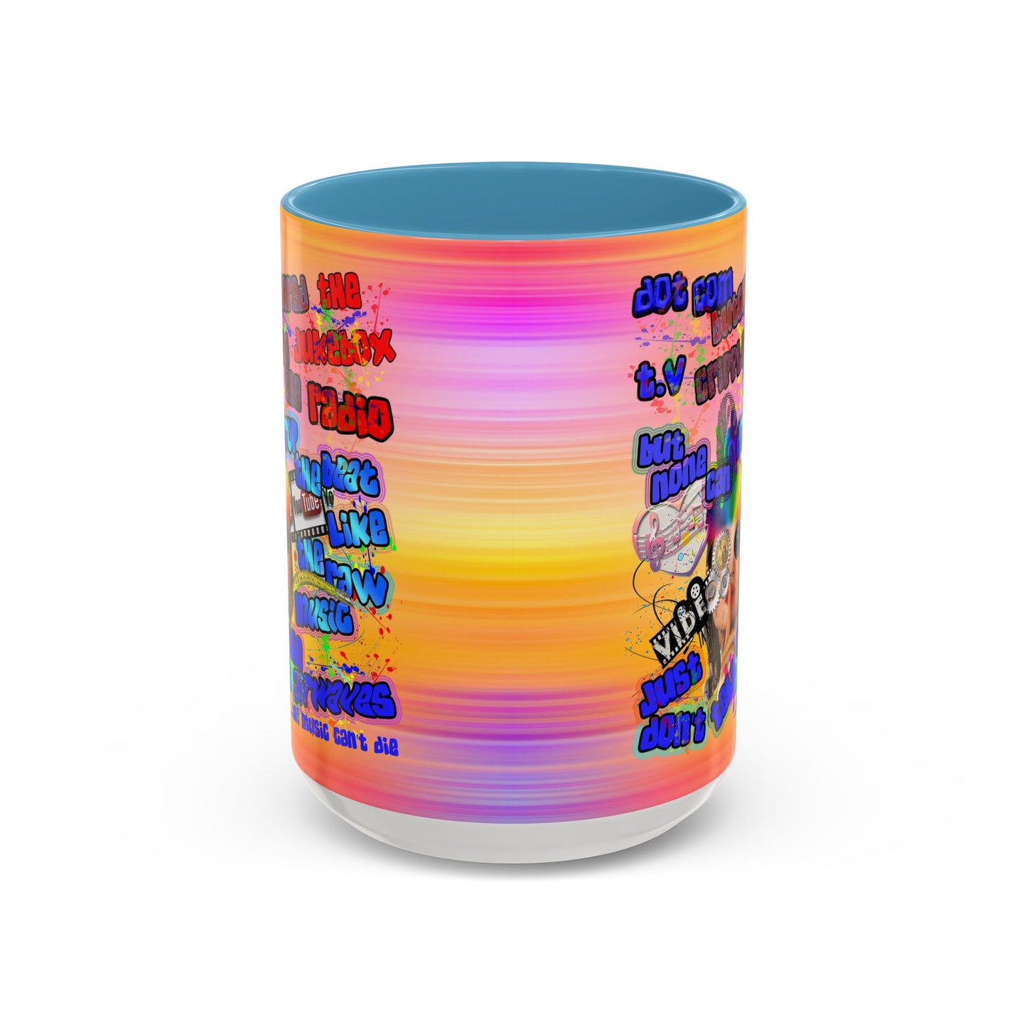 drop the beat - Accent Mug (color blur)