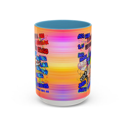 drop the beat - Accent Mug (color blur)