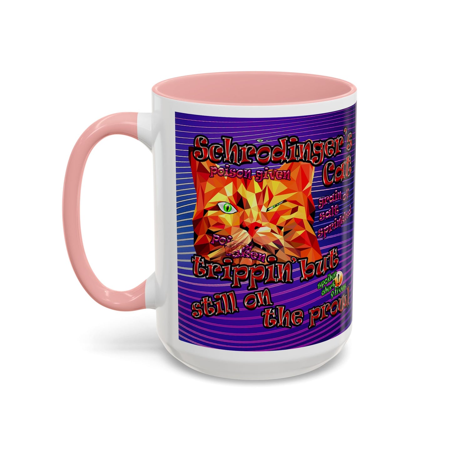 schrodinger's cat - Accent Mug (purple wave)